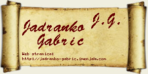 Jadranko Gabrić vizit kartica
